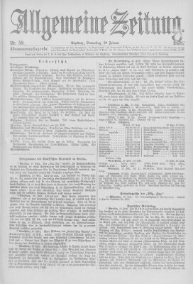 Allgemeine Zeitung Donnerstag 28. Februar 1878