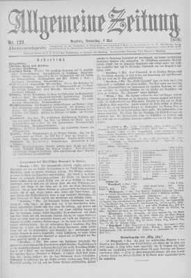 Allgemeine Zeitung Donnerstag 9. Mai 1878