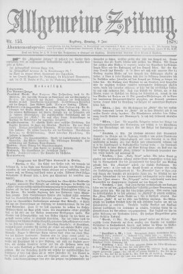 Allgemeine Zeitung Sonntag 2. Juni 1878