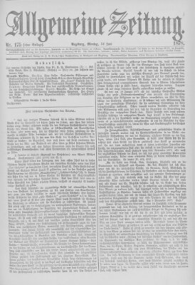 Allgemeine Zeitung Montag 24. Juni 1878