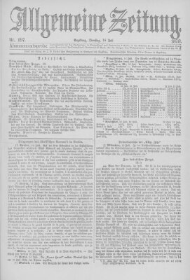 Allgemeine Zeitung Dienstag 16. Juli 1878
