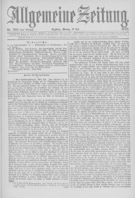 Allgemeine Zeitung Montag 22. Juli 1878
