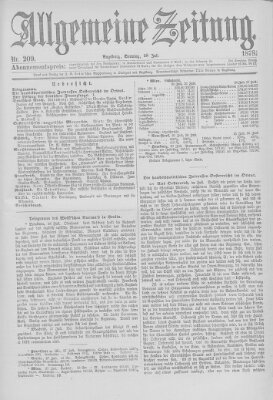 Allgemeine Zeitung Sonntag 28. Juli 1878