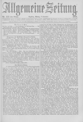 Allgemeine Zeitung Montag 9. September 1878
