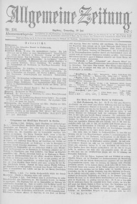 Allgemeine Zeitung Donnerstag 10. Juli 1879