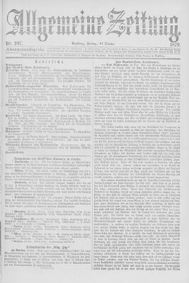Allgemeine Zeitung Freitag 24. Oktober 1879