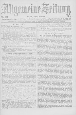 Allgemeine Zeitung Sonntag 26. Oktober 1879