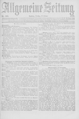 Allgemeine Zeitung Dienstag 28. Oktober 1879