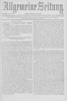 Allgemeine Zeitung Montag 15. Dezember 1879