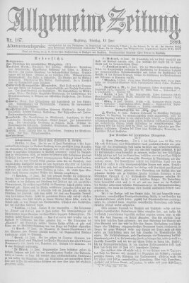 Allgemeine Zeitung Dienstag 15. Juni 1880