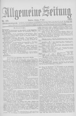 Allgemeine Zeitung Sonntag 27. Juni 1880