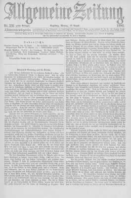 Allgemeine Zeitung Montag 23. August 1880