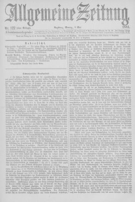 Allgemeine Zeitung Montag 2. Mai 1881