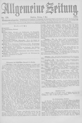 Allgemeine Zeitung Sonntag 8. Mai 1881