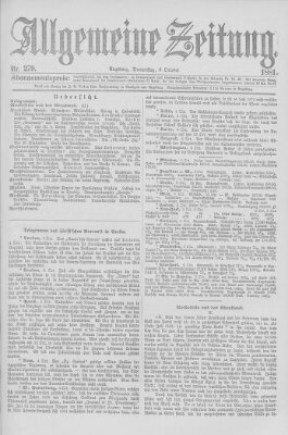Allgemeine Zeitung Donnerstag 6. Oktober 1881