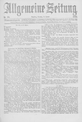 Allgemeine Zeitung Dienstag 24. Januar 1882