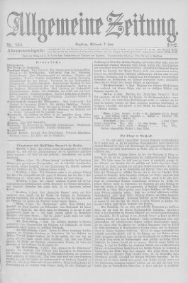 Allgemeine Zeitung Mittwoch 7. Juni 1882