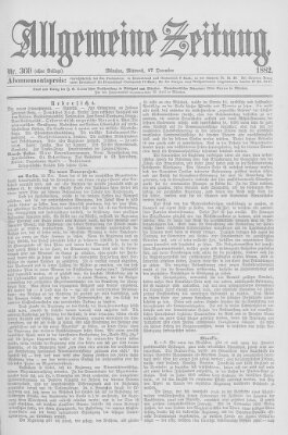 Allgemeine Zeitung Mittwoch 27. Dezember 1882