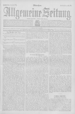 Allgemeine Zeitung Donnerstag 16. Januar 1908