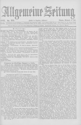 Allgemeine Zeitung Mittwoch 25. Juli 1883