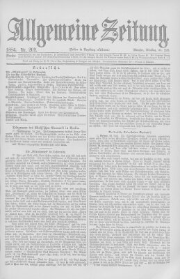 Allgemeine Zeitung Dienstag 22. Juli 1884