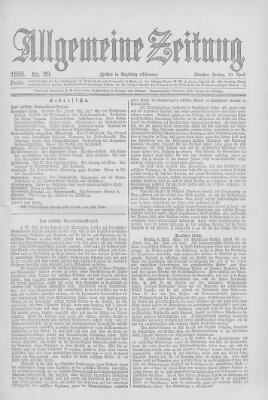 Allgemeine Zeitung Freitag 10. April 1885