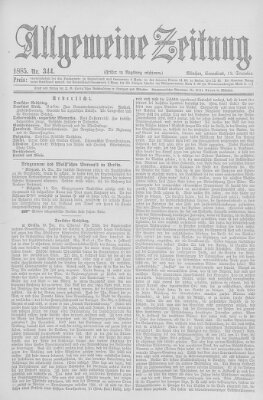 Allgemeine Zeitung Samstag 12. Dezember 1885