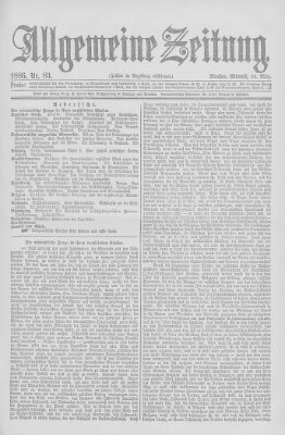 Allgemeine Zeitung Mittwoch 24. März 1886