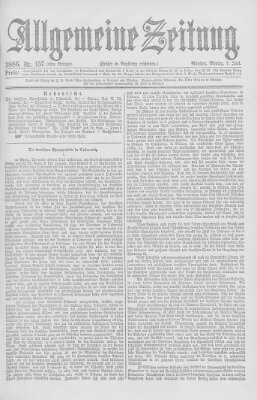 Allgemeine Zeitung Montag 7. Juni 1886