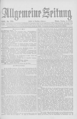 Allgemeine Zeitung Sonntag 24. Oktober 1886