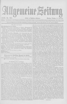Allgemeine Zeitung Sonntag 21. November 1886