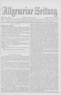 Allgemeine Zeitung Dienstag 17. Mai 1887