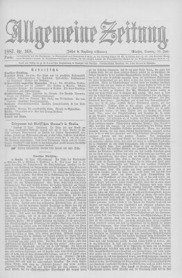 Allgemeine Zeitung Sonntag 19. Juni 1887