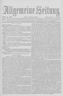 Allgemeine Zeitung Sonntag 27. November 1887