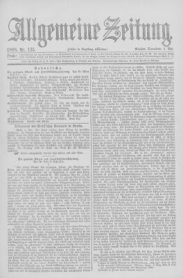 Allgemeine Zeitung Samstag 5. Mai 1888