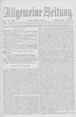 Allgemeine Zeitung Dienstag 18. September 1888
