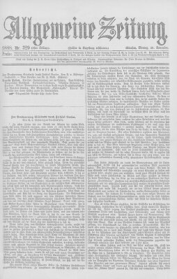 Allgemeine Zeitung Montag 26. November 1888
