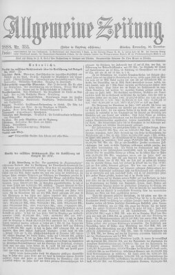Allgemeine Zeitung Donnerstag 20. Dezember 1888