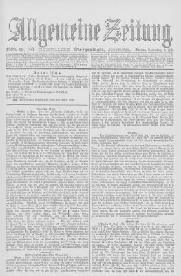 Allgemeine Zeitung Donnerstag 4. Juli 1889