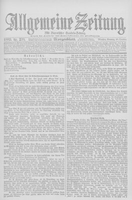 Allgemeine Zeitung Sonntag 27. Oktober 1889