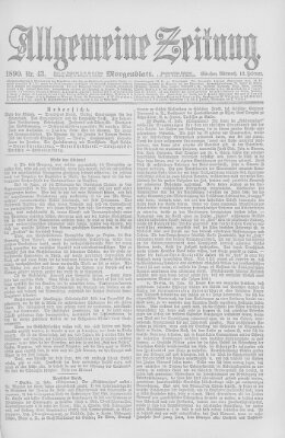 Allgemeine Zeitung Mittwoch 12. Februar 1890