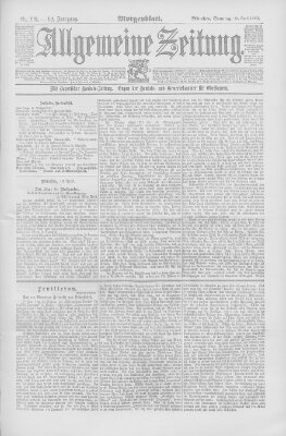Allgemeine Zeitung Sonntag 20. April 1890