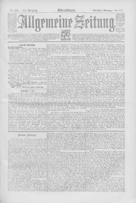 Allgemeine Zeitung Montag 5. Mai 1890