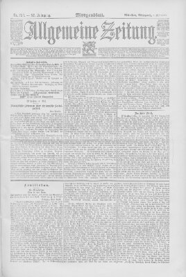Allgemeine Zeitung Mittwoch 7. Mai 1890