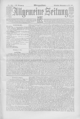 Allgemeine Zeitung Mittwoch 28. Mai 1890