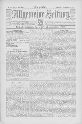 Allgemeine Zeitung Sonntag 6. Juli 1890