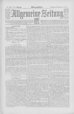Allgemeine Zeitung Mittwoch 9. Juli 1890