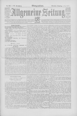 Allgemeine Zeitung Samstag 2. August 1890