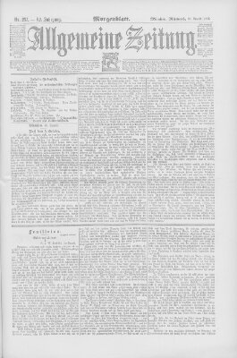 Allgemeine Zeitung Mittwoch 27. August 1890