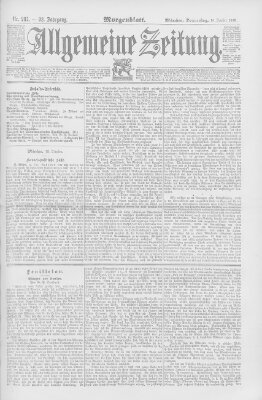 Allgemeine Zeitung Donnerstag 16. Oktober 1890